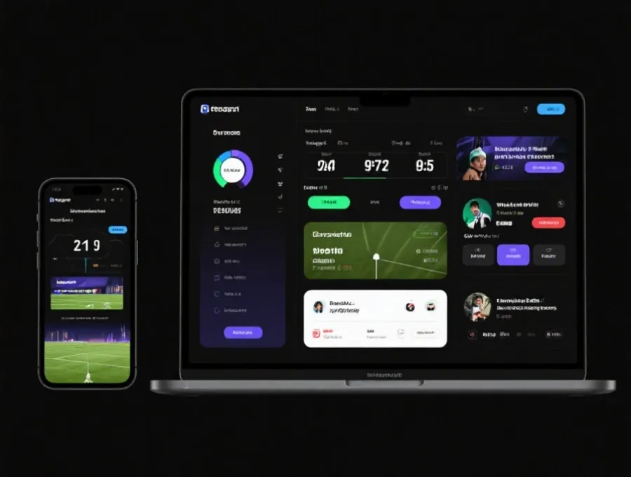 平台觀賽與優惠整合介面示意