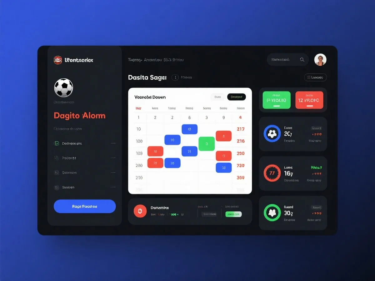 世界盃即時比分與賽程介面示意圖